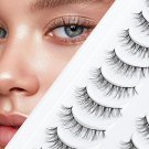 10 Pairs Natural Look Fake Eyelashes Wispy False Lashes for Everyday Use