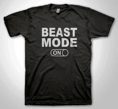 BEAST MODE ON funny workout gym exercise weigthlifting shirt