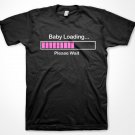 Baby Loading Please Wait Expecting Mom FunnyBlack T-shirt w/Pink and White print