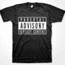 Parental Advisory Explicit Content Funny Hip Hop Black T-shirt