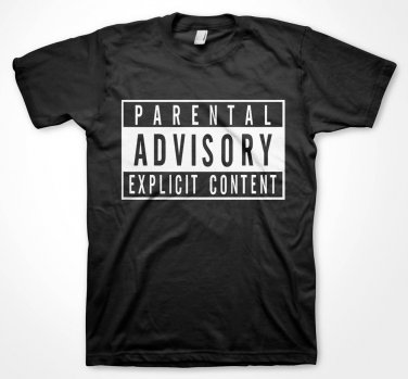 Parental Advisory Explicit Content Funny Hip Hop Black T-shirt