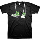 Cool Green Converse Shoes Around Neck Black Funny T-shirt Step Brothers Movie