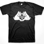Mickey Hands Diamond Swag Hip Cool Streetwear Black T-shirt