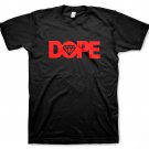 Dope Diamond Hip Hop Streetware Mickey Swag Black T-shirt with RED Logo Print