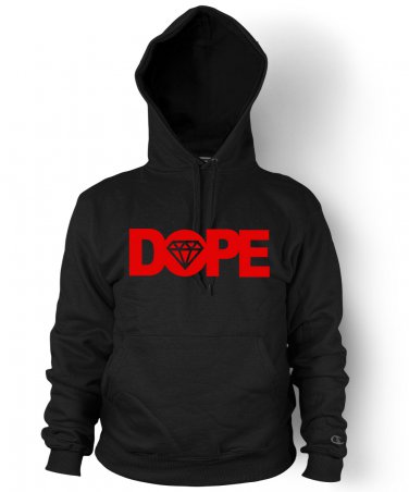 Dope Diamond Hoodie Hip Hop Streetware Swag Black Hoodie sweatshirt Adult XL