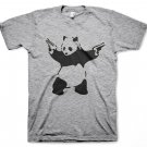 Panda With Guns Funny T-shirt Second Amendment AR15 Banksy Panda Graffiti Shirt Adult LARGE