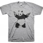 Panda With Guns Funny T-shirt Second Amendment AR15 Banksy Panda Graffiti Shirt Adult XL