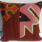 MODERN Turkish Bohemian Home Decor,Handwoven Turkish Kilim Pillow Cover 16" X 16"
