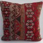 MODERN Turkish Bohemian Home Decor,Handwoven Turkish Kilim Pillow Cover 16" X 16"
