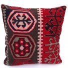 MODERN Turkish Bohemian Home Decor,Handwoven Turkish Kilim Pillow Cover 16" X 16"