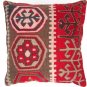 MODERN Turkish Bohemian Home Decor,Handwoven Turkish Kilim Pillow Cover 16" X 16"
