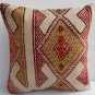 MODERN Turkish Bohemian Home Decor,Handwoven Turkish Kilim Pillow Cover 16" X 16"