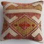 MODERN Turkish Bohemian Home Decor,Handwoven Turkish Kilim Pillow Cover 16" X 16"