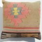 MODERN Turkish Bohemian Home Decor,Handwoven Turkish Kilim Pillow Cover 16" X 16"