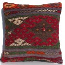 MODERN Turkish Bohemian Home Decor,Handwoven Turkish Kilim Pillow Cover 16" X 16"