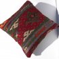 MODERN Turkish Bohemian Home Decor,Handwoven Turkish Kilim Pillow Cover 16" X 16"