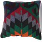 MODERN Turkish Bohemian Home Decor,Handwoven Turkish Kilim Pillow Cover 16" X 16"