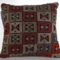 Pillow Modern Turkish Home Decor, Turkish Kilim, Rug, Carpet, Pillow Cover 15" X 15"