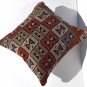 Pillow Modern Turkish Home Decor, Turkish Kilim, Rug, Carpet, Pillow Cover 15" X 15"