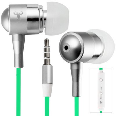 Luminous Wire In-ear Earphone 1.2m Flat Cable Headphone with Mic for iPhone