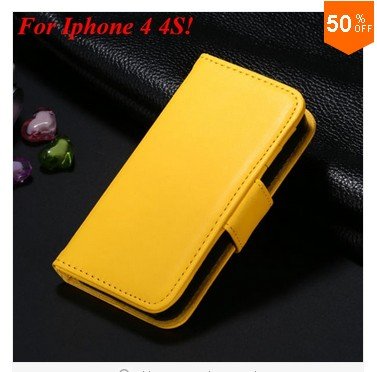 Photo Frame Flip PU Leather Cover Case For Iphone 4 / 4S (COLOR 8