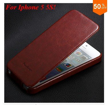 Luxury Retro PU Leather Case For iphone 5 5S 5G Flip Crazy Horse Cover ( color 4