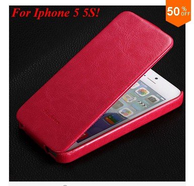 Luxury Retro PU Leather Case For iphone 5 5S 5G Flip Crazy Horse Cover ( color 5
