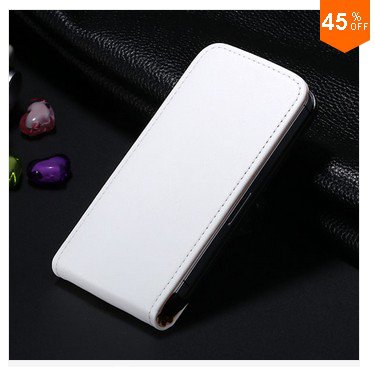 High-End Design Vertical Fip Genuine Leather Case for iPhone 4 4S 4g (color 9