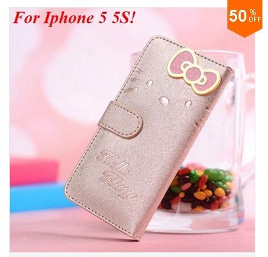 PU Leather Case for iphone 5 5s 5g With Card Slot (color 5