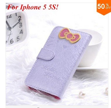 PU Leather Case for iphone 5 5s 5g With Card Slot (color 6
