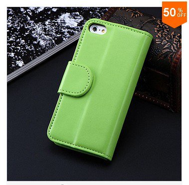 Photo Frame Flip PU Leather Cover Case For Iphone 5C With ID Credit Card Slots ( color 7