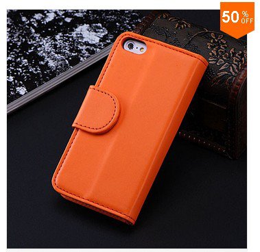 Photo Frame Flip PU Leather Cover Case For Iphone 5C With ID Credit Card Slots ( color 10