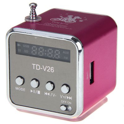 Mini TD-V26 Speaker USB Sound Box Support TF / SD Card + FM Radio + U Disk