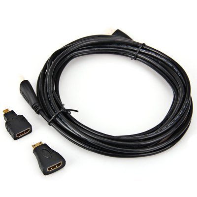 5 Meters HDMI Cable Male to Male with HDMI Adapter Suit