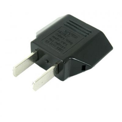 Europe Round To USA Flat Power Plug Converter Adapter