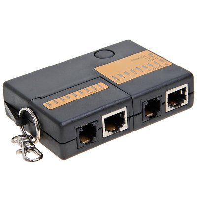 Mini 4682 Cable Tester for RJ-45 RJ-11 USB BNC Easily Check Network Cables (Black)