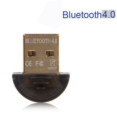 Compact CSR4.0 USB Bluetooth Dongle Up to 20m Range (Black with Golden)