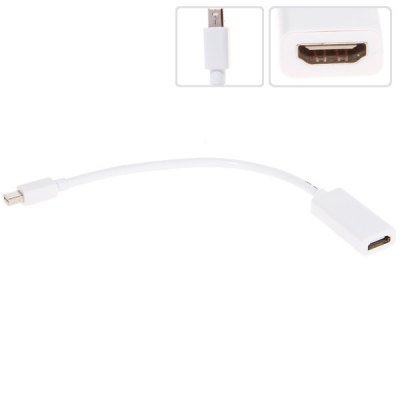 Mini Display Port DP Male to HDMI Female Cable Adapter (White)