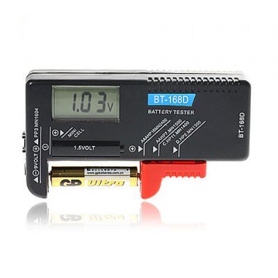 BT-168D Portable Digital Battery Tester-Black