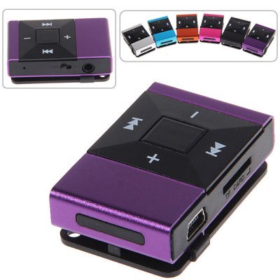 USB Rechargeable Mini TF Card MP3 Player with Clip