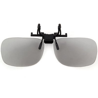 Fashion Clamping Piece 3D Glasses TAC Polarized Lens No-blink Design UV-blocking Sunglasses