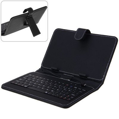 Artificial Leather Case with Keyboard and Micro USB Interface for 7 inch Tablet PC