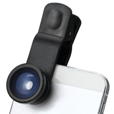 3 in 1 Clip Camera Lens including Fisheye Macro and Wide Angle for iPhone iPad Samsung