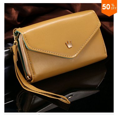 Pouch Wallet PU Leather Case for iphone 4s, 5s, 6 4.7inch, 5C, for Samsung Galaxy S3 S4 S5 (brown