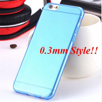 Super Flexible Clear Case For Iphone 6 4.7inch ( COLOR THIN BLUE
