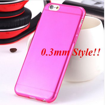 Super Flexible Clear Case For Iphone 6 4.7inch ( COLOR THIN HOT PINK
