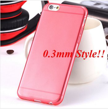 Super Flexible Clear Case For Iphone 6 4.7inch ( COLOR THIN RED