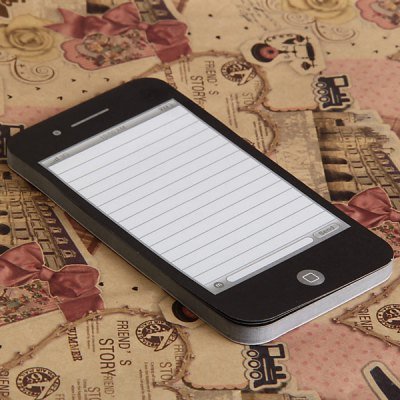 Novel for Black iPhone Shaped Notebook Notepad for Home and Office