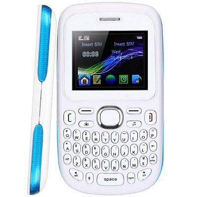 Quad Band Cell Phone D101 TV 2.0 inch Screen Analog TV Qwerty Keypad Bluetooth Camera