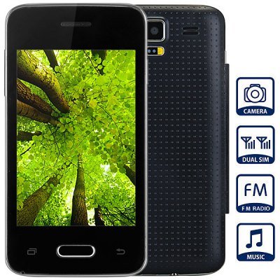 Unlocked Phone with 3.5 inch WVGA Screen FM MP3 Bluetooth Browse Alarm Calendar ( black